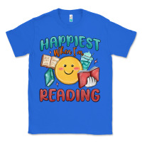 True Royal happiest when i'm reading Classic Tee - MaliasSmallBusiness