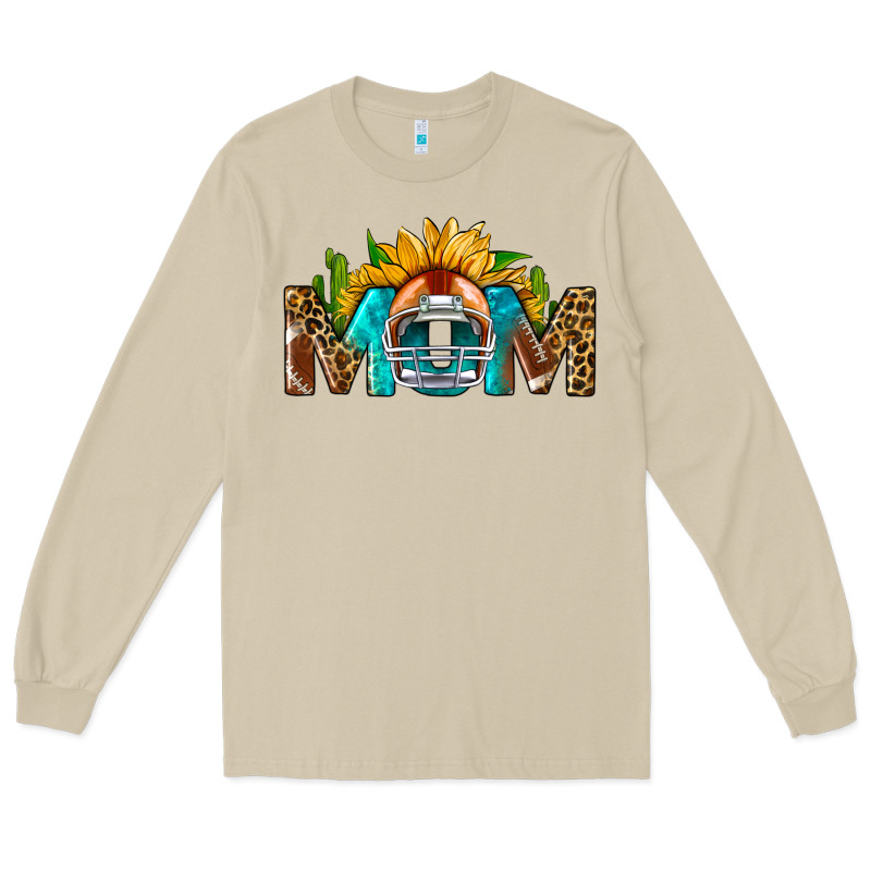 Football Mom Sunflower Leopard Long Sleeve Tee by BundleAndBundleShop | Teevron