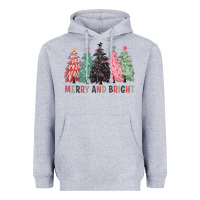 Heather Grey merry and bright Heavyweight Hoodie - CowGirlArtShop