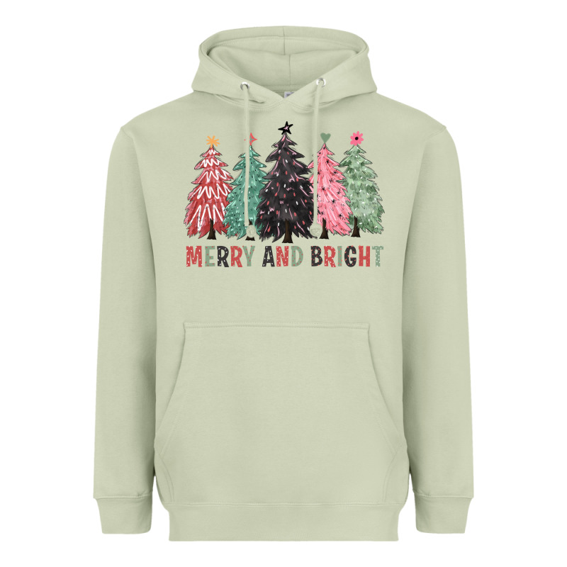 Merry And Bright Heavyweight Hoodie by CowGirlArtShop | Teevron
