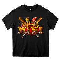 Black softball mini Heavy Core Tee - AdoDesignShop