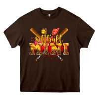 Chocolate Brown softball mini Heavy Core Tee - AdoDesignShop