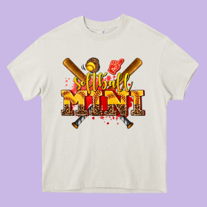 Softball Mini Heavy Core Tee Designed By Adodesignshop