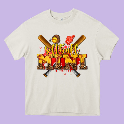 Softball Mini Heavy Core Tee Designed By Adodesignshop