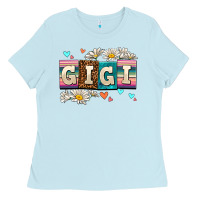 Baby Blue daisy gıgı Ladies Tee - AdoDesignShop