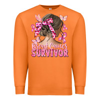 Carrot breast cancer survivor messy bun Premium Sweatshirt - CowGirlArtShop