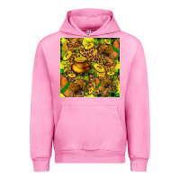 Fuchsia Pink St. Patrick's Chicken With Pot Of Gold Urban Hoodie - FaDigitalArtStudio