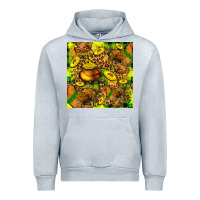 Heather Grey St. Patrick's Chicken With Pot Of Gold Urban Hoodie - FaDigitalArtStudio
