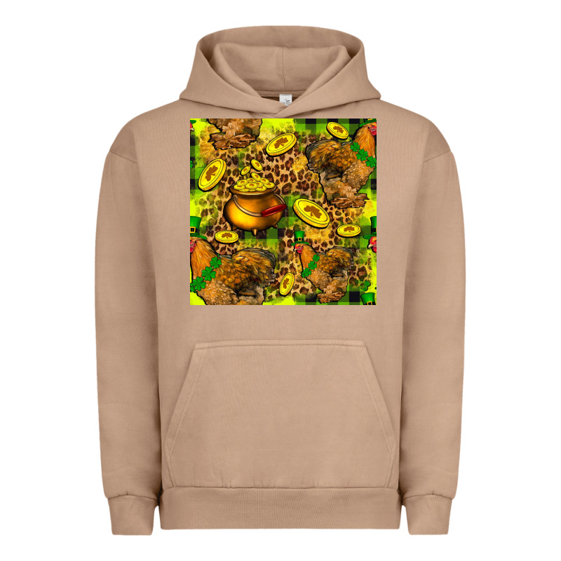 St. Patrick's Chicken With Pot Of Gold Urban Hoodie by FaDigitalArtStudio | Teevron
