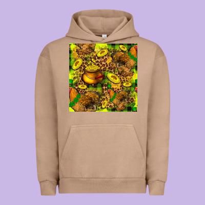 St. Patrick's Chicken With Pot Of Gold Urban Hoodie Designed By Fadigitalartstudio