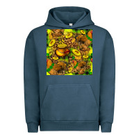 Pigment Midnight Navy St. Patrick's Chicken With Pot Of Gold Urban Hoodie - FaDigitalArtStudio