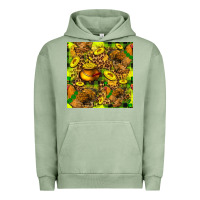 Pigment Oil Green St. Patrick's Chicken With Pot Of Gold Urban Hoodie - FaDigitalArtStudio