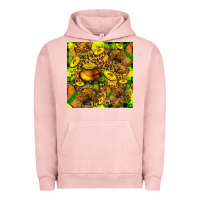Pigment Salmon St. Patrick's Chicken With Pot Of Gold Urban Hoodie - FaDigitalArtStudio