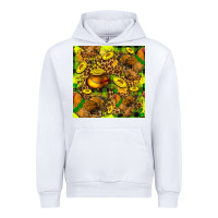 White St. Patrick's Chicken With Pot Of Gold Urban Hoodie - FaDigitalArtStudio