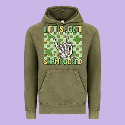 Let's Get Shamrocked Vintage Hoodie Designed By Maliassmallbusiness