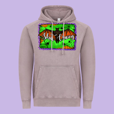 Bat Shit Crazy With Background Vintage Hoodie Designed By Jasminsmagicworld