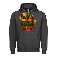 Charcoal Heather juneteenth celebrate freedom Zipper Hoodie - NancyCooperArtShop