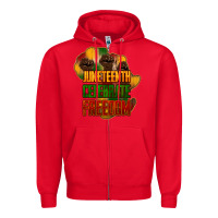 Red juneteenth celebrate freedom Zipper Hoodie - NancyCooperArtShop