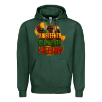 Sports Green juneteenth celebrate freedom Zipper Hoodie - NancyCooperArtShop