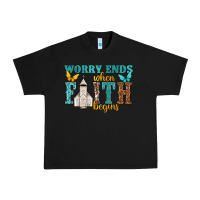 Black worry ends when faith begins Urban Heavy Tee - NancyCooperArtShop