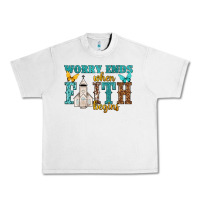 Lunar Rock worry ends when faith begins Urban Heavy Tee - NancyCooperArtShop