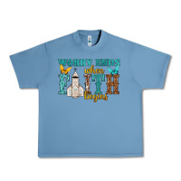 Pebble Blue worry ends when faith begins Urban Heavy Tee - NancyCooperArtShop