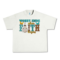 Pistachio worry ends when faith begins Urban Heavy Tee - NancyCooperArtShop