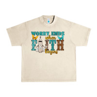 Sandshell worry ends when faith begins Urban Heavy Tee - NancyCooperArtShop