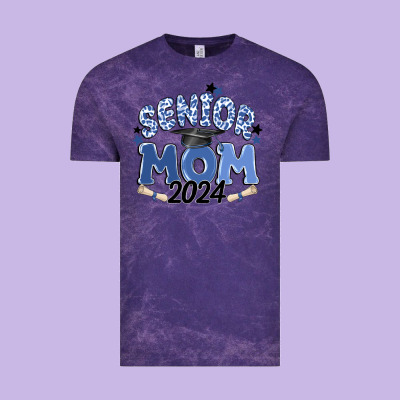 Senior Mom 2024 Vintage Tee Designed By Maliassmallbusiness