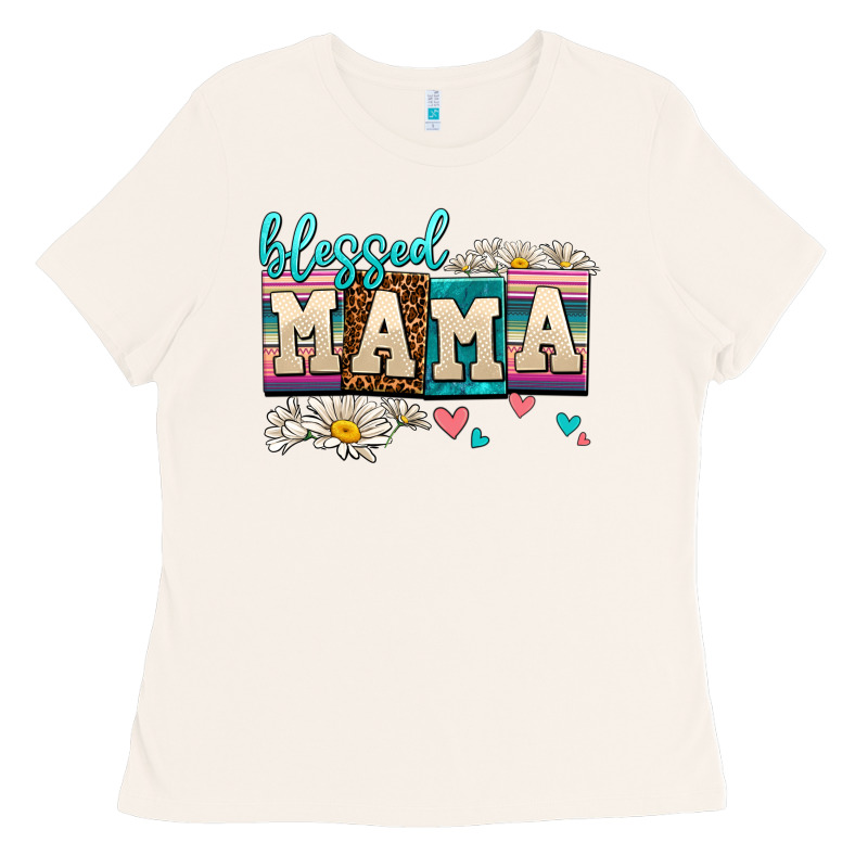 Daisy Blessed Mama Ladies Tee by AdoDesignShop | Teevron