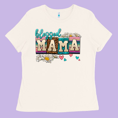 Daisy Blessed Mama Ladies Tee Designed By Adodesignshop