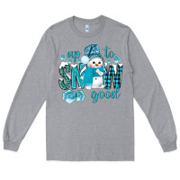 Heather Grey up to snow good and cute snowman Long Sleeve Tee - BundleAndBundleShop