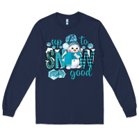 Navy up to snow good and cute snowman Long Sleeve Tee - BundleAndBundleShop