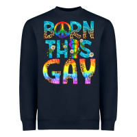 Navy Western Born This Gay Heavyweight Sweatshirt - BundleAndBundleShop