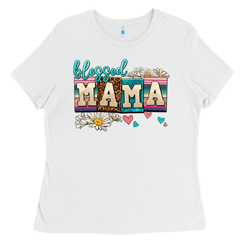 Daisy Blessed Mama Ladies Tee by AdoDesignShop | Teevron
