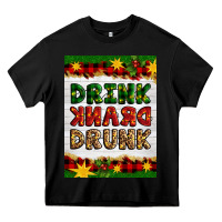 Black Christmas Drink Drank Drunk Heavy Core Tee - Artiststas