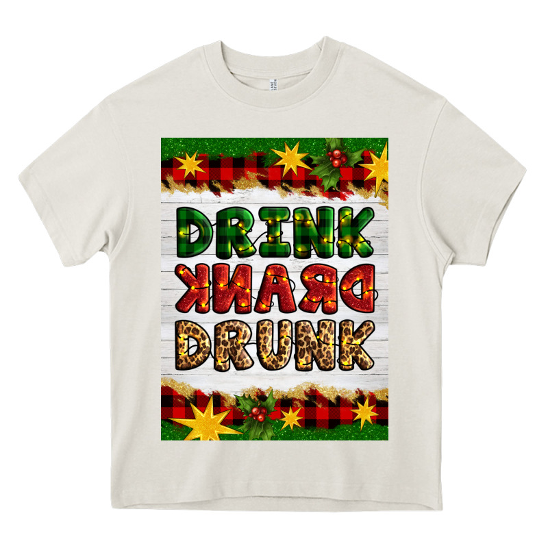 Christmas Drink Drank Drunk Heavy Core Tee by Artiststas | Teevron
