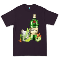 Plum gin tonic bottle and cocktail Premium Tee - AdoDesignShop