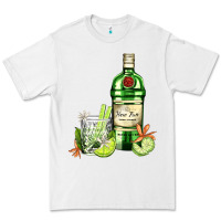 White gin tonic bottle and cocktail Premium Tee - AdoDesignShop