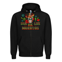 Black Dia De Los Muertos Zipper Hoodie - texasbilliewilder
