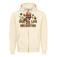 Sandshell Dia De Los Muertos Zipper Hoodie - texasbilliewilder