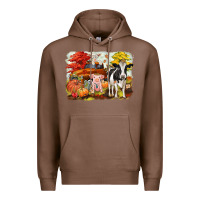 Chestnut fall farm animals Premium Hoodie - CowGirlArtShop