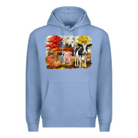 Colony Blue fall farm animals Premium Hoodie - CowGirlArtShop