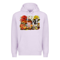 Lilac fall farm animals Premium Hoodie - CowGirlArtShop