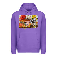 Purple fall farm animals Premium Hoodie - CowGirlArtShop