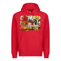 Red fall farm animals Premium Hoodie - CowGirlArtShop
