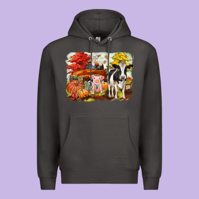 Fall Farm Animals Premium Hoodie Designed By Cowgirlartshop