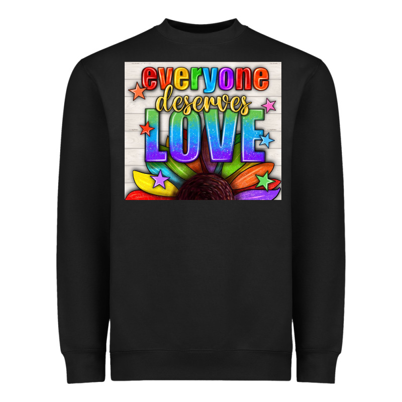 Everyone Deserves Love Pride Lgbtq+ Tumbler Heavyweight Sweatshirt by BundleAndBundleShop | Teevron