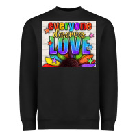 Black Everyone Deserves Love Pride LGBTQ+ Tumbler Heavyweight Sweatshirt - BundleAndBundleShop
