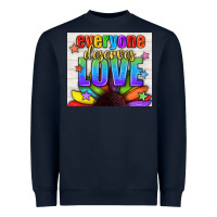 Navy Everyone Deserves Love Pride LGBTQ+ Tumbler Heavyweight Sweatshirt - BundleAndBundleShop